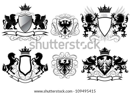 Heraldry Coat Of Arms Stock Vector Illustration 109495415 : Shutterstock