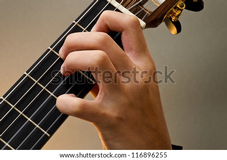 Left Hand Position Basic Chord of Classic Guitar / B+ Chord