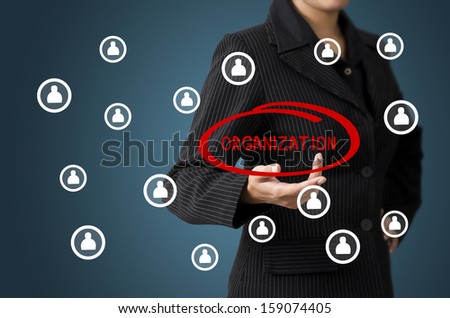 Business Woman Present Organization Concept