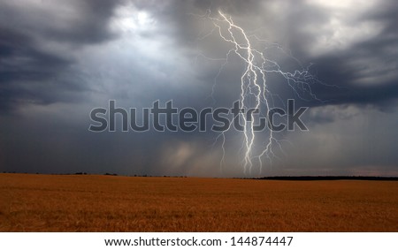 Lightning Over Corn Field Stock Photo 144874447 : Shutterstock