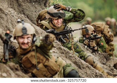 Canadian Army rangers during the military operation