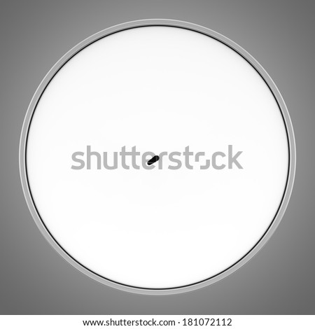 top view of tea light candle isolated on gray background