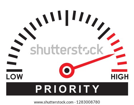high priority  index dial scale -   illustration design template