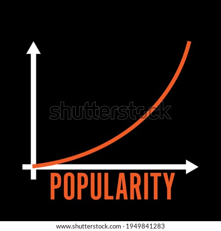 popularity exponential growth of popularity - design template
