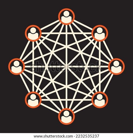 a group network topology with direct links