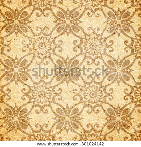 Detail of the traditional Decorative  print paper wallpaper
