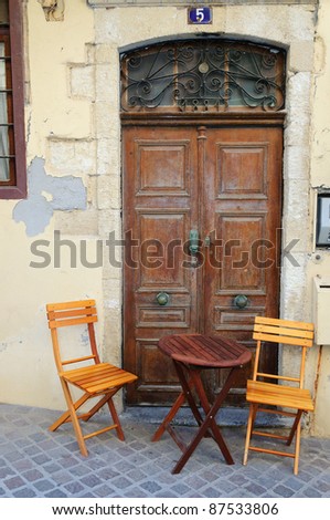 Chania street cafe, Crete, Greece