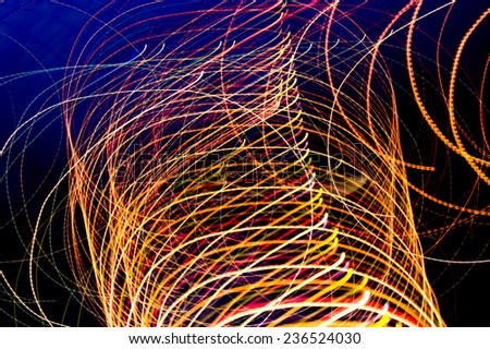 abstract long exposure light streaks