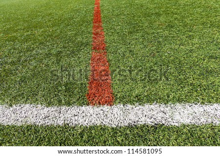 Artificial grass football (soccer) pitch or indoor futsal pitch