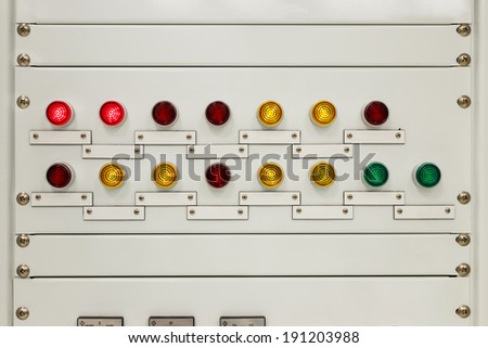 Light on electrical panel control for security monitoring