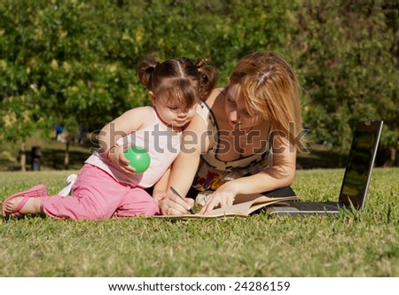 The training daughter to write mother