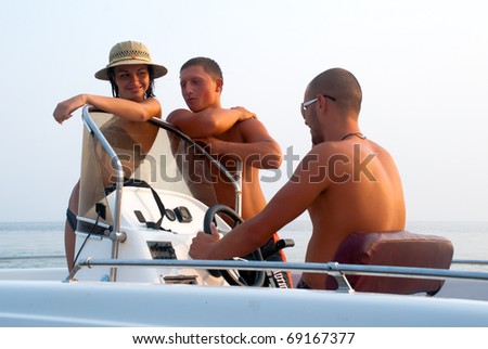 Happy youth having a rest on a vacation