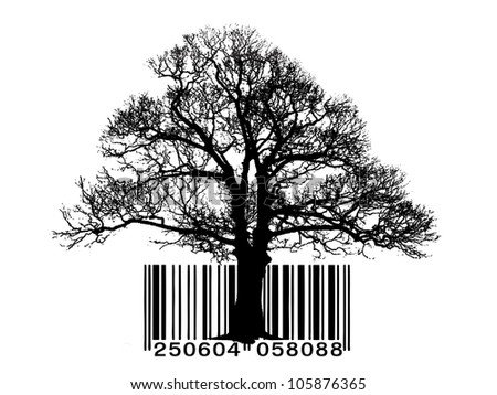 Tree Vector Barcode - 105876365 : Shutterstock