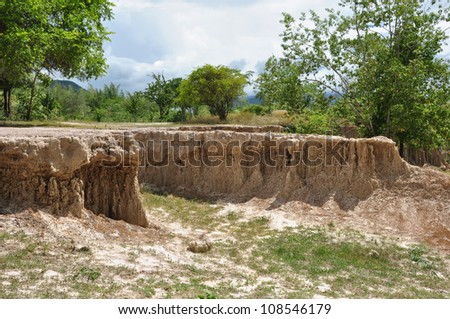 Layer of soil beneath the ground