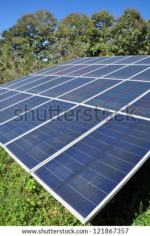 Solar panels field for renewable energy production