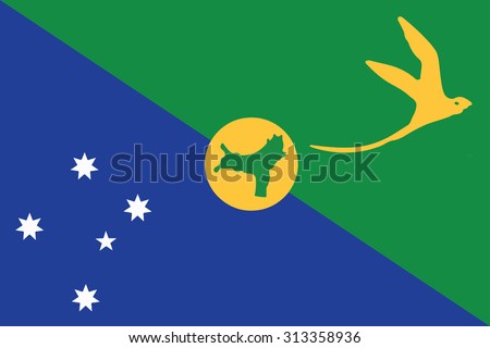 Flag of Christmas Island. Vector illustration.