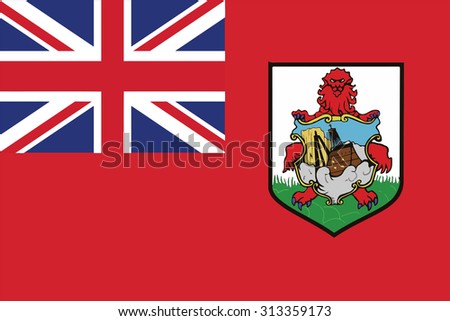 Flag of bermuda. Vector illustration.