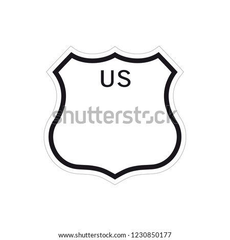 Blank US road sign - VECTOR EPS 10