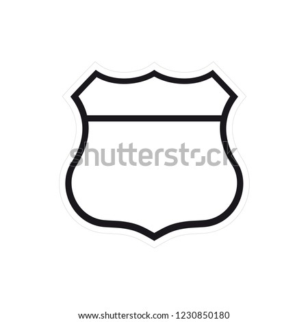 Blank US road sign - VECTOR EPS 10