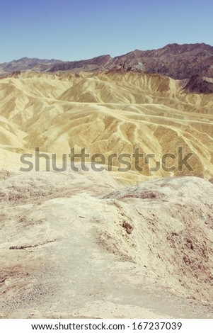 Zabriskie point in Death valley, California, usa.