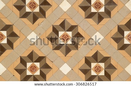 Old tile background (Portuguese tiled wall)
