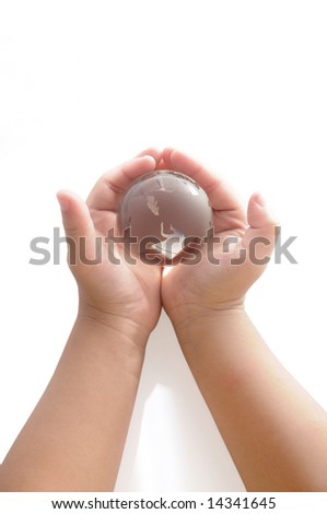world in your hand concept, conceptual shot for business success.