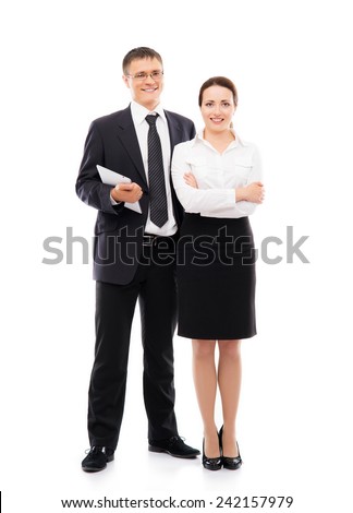 business people isolated on white