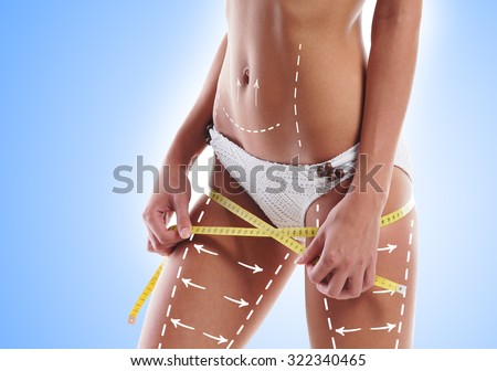 Similar – Image, Stock Photo Slender woman in swimsuit relaxing at poolside