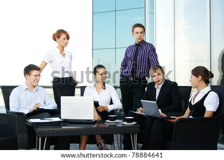 Young business people in office