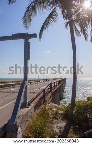 Old bridge in the Florida Keys, Florida