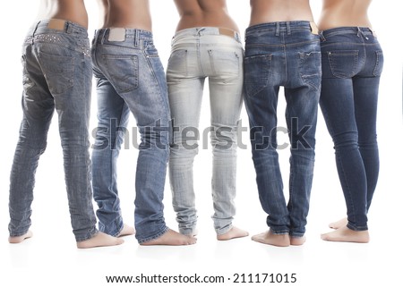 Similar – Image, Stock Photo Unrecognizable shirtless female standing on sandy coastline