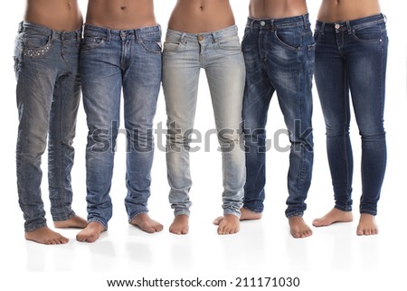 Similar – Image, Stock Photo Unrecognizable shirtless female standing on sandy coastline