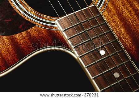 acoustic guitar body and strings