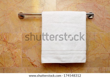 clean towel on the rack