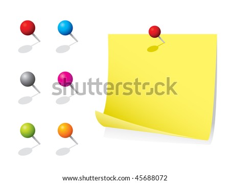 Note paper and pins