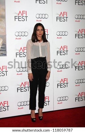LOS ANGELES - NOV 2:  Aubrey Plaza arrives at the AFI Film Festival 2012 \