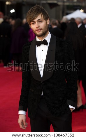 Douglas Booth arrives for the Olivier Awards 2012 at the Royal Opera House, Covent Garden, London. 15/04/2012 Picture by: Simon Burchell / Featureflash