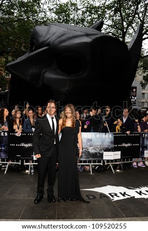 Christian Bale and wife arriving for European premiere of \
