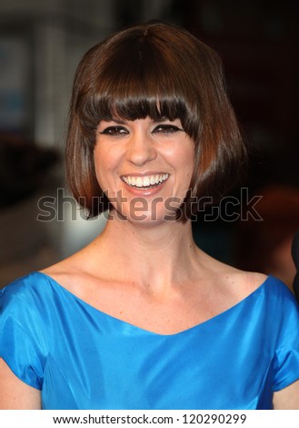 Dawn Porter arriving for the London Film Festival screening of The Sapphires, at Odeon West End, London. 15/10/2012 Picture by: Alexandra Glen
