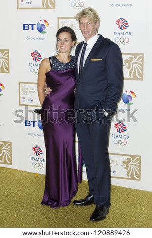 Andy Triggs Hodge arriving for the British Olympics Ball, Grosvenor House Hotel, Park Lane, London. 30/11/2012