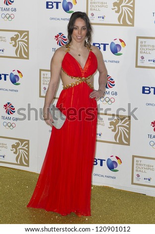 Beth Tweddle arriving for the British Olympics Ball, Grosvenor House Hotel, Park Lane, London. 30/11/2012 Picture by: Simon Burchell