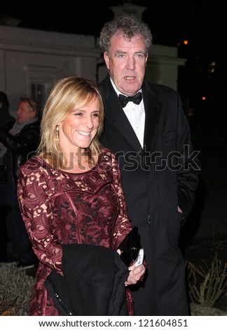 Jeremy Clarkson and wife arriving for The Sun Military Awards, at The Imperial War Museum, London. 06/12/2012 Picture by: Alexandra Glen