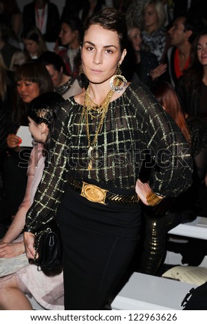 Noomi Rapace at the Mark Fast catwalk show as part of London Fashion Week SS13, Somerset House, London. 17/09/2012 Picture by: Steve Vas