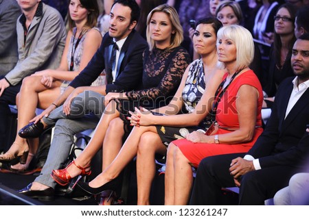 Sam Faiers, Jessica Wright and Carol Wright at the Vogue Fashion\'s Night Out fashion show, Westfield Shepherd\'s Bush, London. 06/09/2012 Picture by: Alexandra Glen /Featureflash