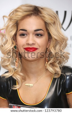 Rita Ora signs copies of her debut album \'Ora\' at HMV Whiteleys London, England. 28/08/2012 Picture by: Alexandra Glen