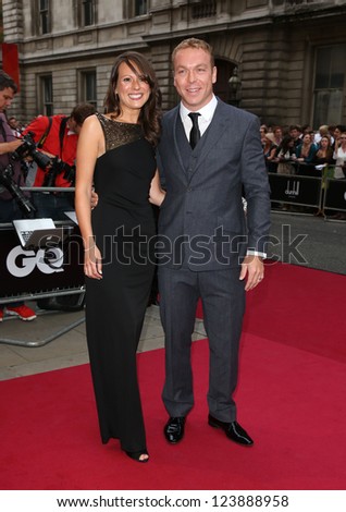 Sarra Hoy and Chris Hoy arriving for the 2012 GQ Men Of The Year Awards, Royal Opera House, London. 05/09/2012 Picture by: Henry Harris