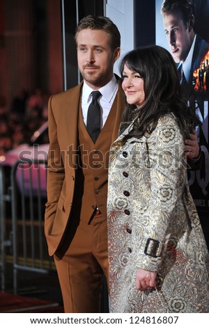 Ryan Gosling & mother Donna at the world premiere of his movie \