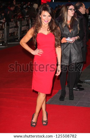 Lizzie Cundy arriving for the UK premiere of \'Flight\' at Empire Leicester Square, London. 17/01/2013 Picture by: Alexandra Glen