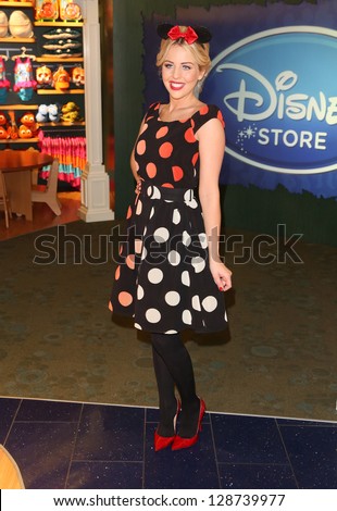 Lydia Bright aka Lydia Rose Bright at Volunt-ears at Disney Store for Red Nose day, London. 14/02/2013 Picture by: Henry Harris