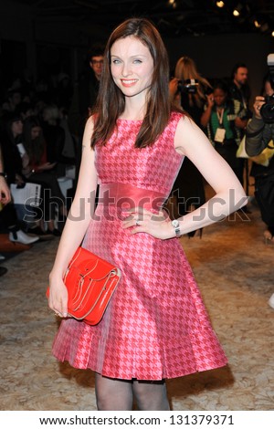Sophie Ellis Bextor at the House of Holland catwalk show as part of London Fashion Week AW13, Somerset House, London. 16/02/2013 Picture by: Steve Vas